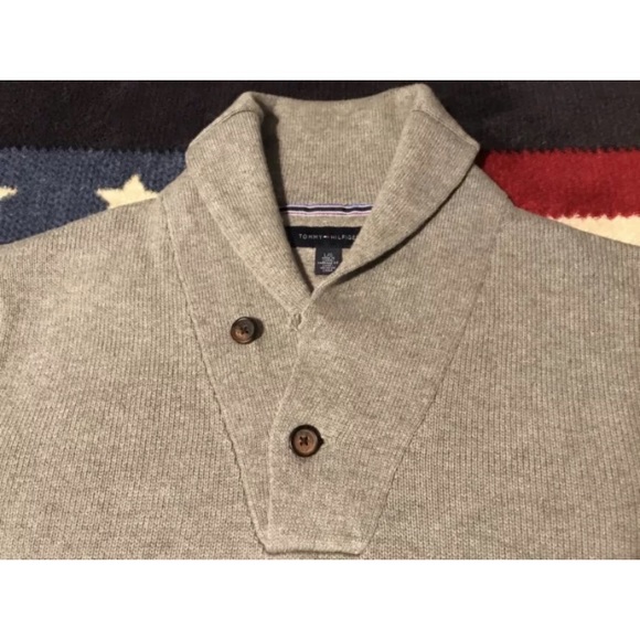 NWOT Vintage Tommy Hilfiger Sweater Shawl L sportsman pwing Hi Tech Rlpc Rlx Cp - Picture 2 of 8
